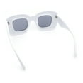 thumbnail image 7 of Womens Retro Ballon Bubble Super Thick Rectangle Retro Sunglasses White - Black, 7 of 7