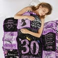 thumbnail image 2 of 30th Birthday Gifts for Women, 30th Birthday Blanket " Women Birthday Decoration, Sweet 30th Ladies Birthday Gift Throw Blanket for Couch Bed, Soft Blanket Birthday Gifts for Women Girlfriend(40"x50"), 2 of 7