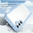 thumbnail image 5 of Decase for Samsung A35,Shockproof Case Flexible TPU & Hard Clear Acrylic Anti-Scratch Ultra Slim Transparent Rugged Case Cover Designed for Samsung Galaxy A35 - Blue, 5 of 8
