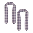 thumbnail image 2 of Fotbe Purple Floral Gingham Check Plaid Printed Class of 2024 Graduation Stole, 2 of 7