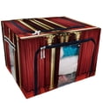 thumbnail image 1 of EREHome red fabric curtain on golden stage Storage Bag Clear Window Storage Bins Boxes Large Capacity Foldable Stackable Organizer With Steel Metal Frame For Bedding,Clothes,Closets, Bedrooms, 1 of 3