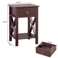 thumbnail image 3 of Tcbosik 2 Pack Night Stands with Storage, Modern Bedside Table with Shelf and Drawer, Accent End Table for Small Space, Living Room, Bedroom, Brown, 3 of 8