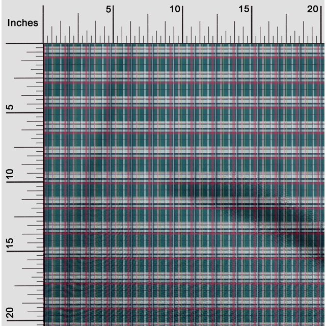 oneOone Silk Tabby Fabric Madras Check Print Fabric BTY 42 Inch Wide