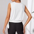 thumbnail image 2 of Ladies Solid Sleeveless Strappy Yoga Tank Top Comfy Athletic Workout Tee, 2 of 3