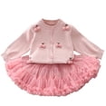 thumbnail image 1 of Odeerbi 0-11 Años Conjunto de Niñas de Invierno Chaqueta de Manga Larga Con Suéter Y Falda Tutú de Tul Conjunto de Dos Piezas Falda de Punto, 1 of 8