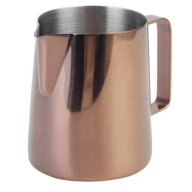 Taza para espumar leche con leche para preparar café, mejora tu experiencia con el café Jarra de café artística de oro rosa de 350 ml