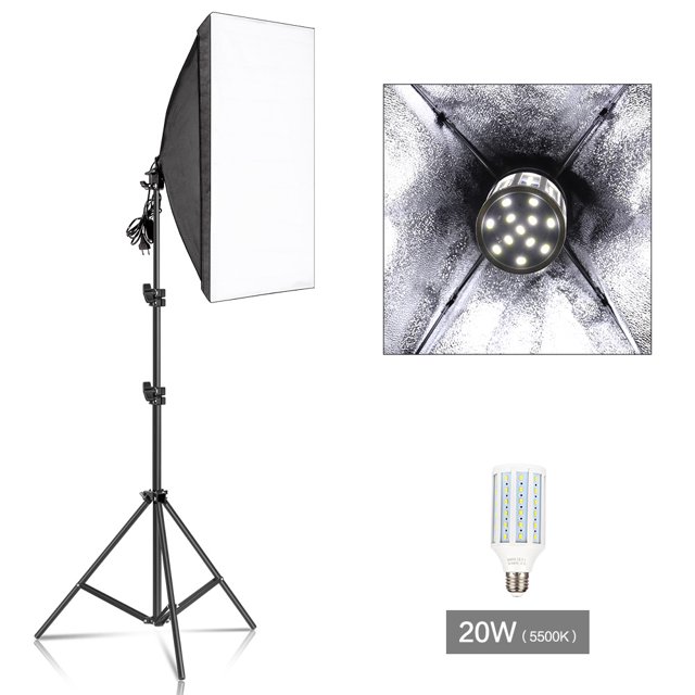 Photography Softbox Lighting Kits 50x70CM Professional Continuous Light System Soft Box For Photo Studio Equipment ,Photographic Equipment