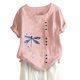 thumbnail image 1 of Camisas Para Mujer Tops Blusas Casual Algodón Y Lino Top Impreso Manga Corta Botón Túnica Camiseta Blusa Odeerbi ODB139522, 1 of 5
