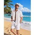 thumbnail image 3 of COOFANDY Mens Short Sleeve Shirts Button Down Casual Shirts Beach Summer Vacation Weddind Shirts with Pocket, 3 of 6