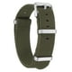 thumbnail image 1 of Correa de reloj de nylon elástico Uxcell de 18mm, correa de reloj francesa de una pieza, impermeable, reemplazo de correa de muñeca con hebilla plateada para hombres y mujeres, verde, 1 of 7