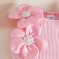 thumbnail image 5 of Infant Toddler Baby Girl Summer Clothes Bow Embroidery Short Sleeve T Shirts Top Shorts 2 Piece Summer Outfits Set Girls Summer Set 1-3 Years,6-9 Months, 5 of 9