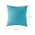 thumbnail image 3 of Greendale Home Fashions Teal 17 in. Square Outdoor Throw Pillow (2-Pack), 3 of 5
