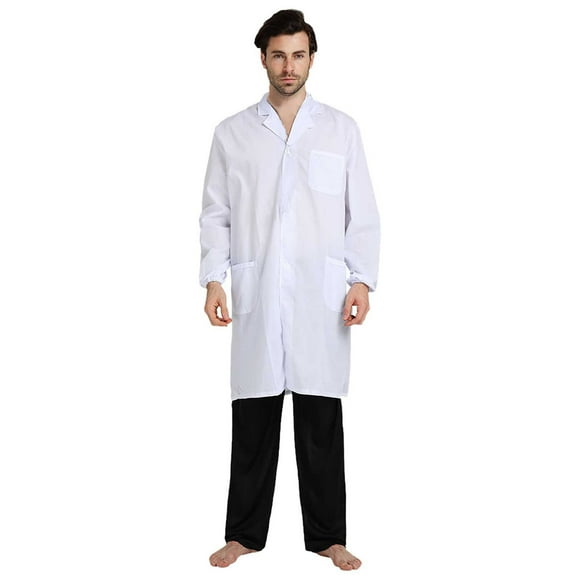 EHQJNJ Mens Jackets Casual Stylish Warm Men's Party Doctor White Lab Coat for Theme Parties and Roleplay Casual Jackets for Men with Hood Winter Coat for Men with Hood