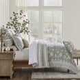 thumbnail image 3 of Levtex Home Adare Sage Reversible King Duvet Cover Set (106x94in) with 2 Pillow Shams (36x20in) - Floral Bedding - Sage and White - Cotton King Size Duvet Cover Set - Soft, Pre-Washed, 3 of 5