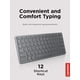 thumbnail image 5 of Teclado Bluetooth inalámbrico Lenovo para varios dispositivos, delgado, gris hierro, 5 of 6