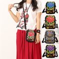 thumbnail image 4 of Xfvqtps Womens Crossbody Bag Ethnic Style Colorful Flowers Embroidery Vertical Version Adjustable Shoulder Strap Fashion Lightweight Portable Purse Purple, 4 of 4