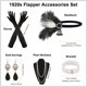 thumbnail image 2 of Set de accesorios PLULON Flapper Great Gatsby de los años 20, 8 piezas, 2 of 6