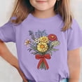 thumbnail image 2 of Zpanxa T-Shirts d'Été pour Filles Imprimé de la Fête de l'Indépendance Col Rond Manches Courtes Haut Polyester Spandex 12-13 Ans, 2 of 6