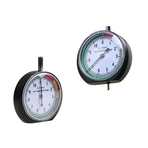 FRCOLOR 2pcs Car Wheel Tire Pressure Tread Depth Gauge Pointer Indicator Measure Tool