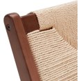 thumbnail image 7 of Modern Leather Accent Chairs for Living Room, Bedroom Chair Reading Chair Mid Century Lounge Chair, Side Brown Leather Chair Indoor Boho Scandinavian Cognac Woven Rattan Faux Leather Accent Chair, 7 of 7