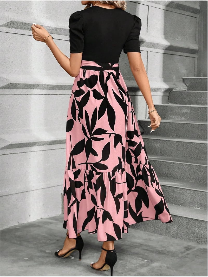 colorblock a line dress Chic Strapless A-Line Color Block Formal Dress Evening Prom Gown