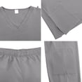 thumbnail image 6 of Scrubs for Women Set Stretch V-Neck Scrub Tops Jogger Pant Nursing Uniforms Scrubs Sets Breathable Casual Outfits Grey S, 6 of 6