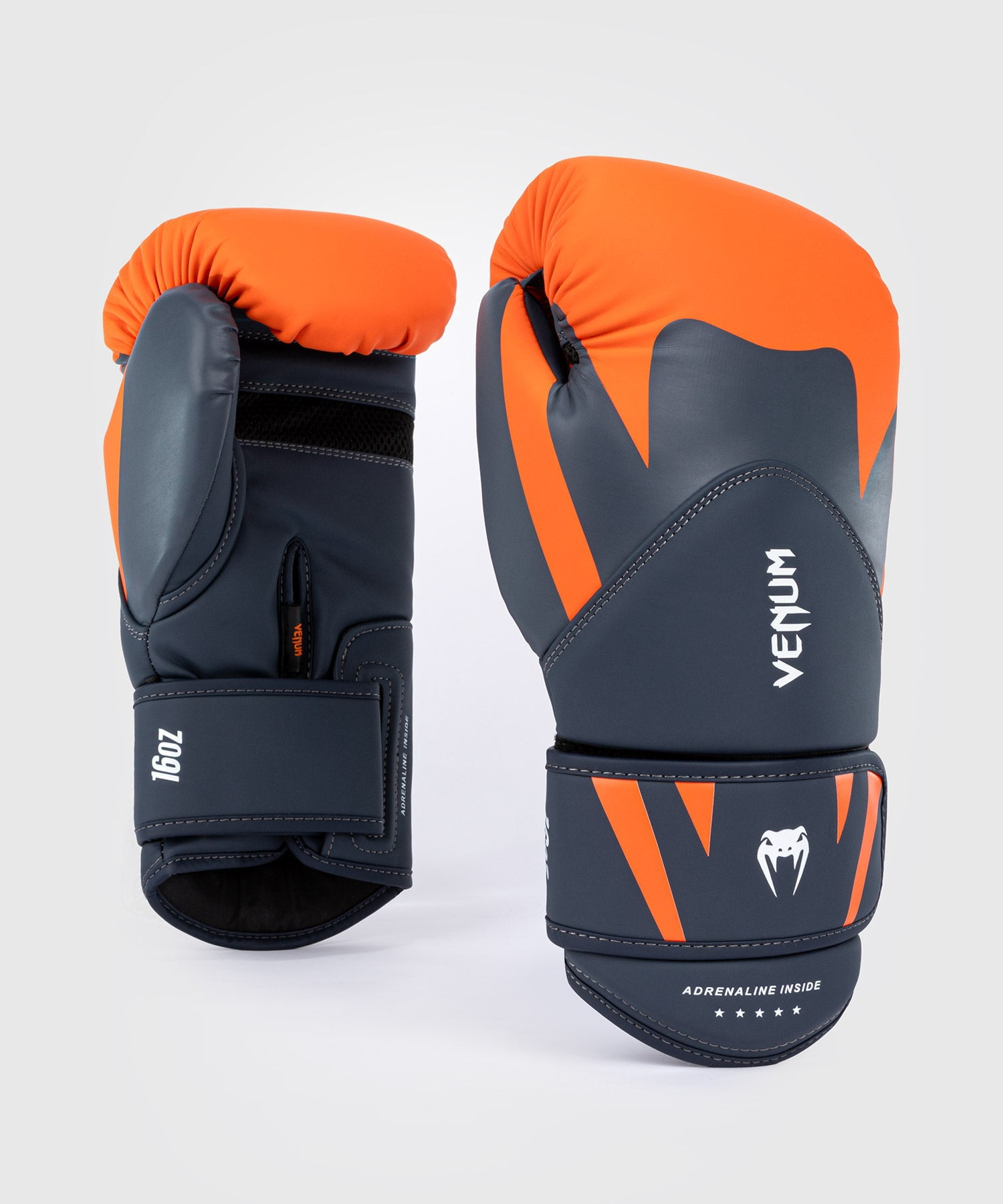 Venum Challenger 4.0 Boxing Gloves - Orange/Navy Blue - 12-Ounce