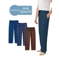 thumbnail image 5 of Lollipie Men's Pajama Pants 3-Pack Drawstring Plaid Pajamas Bottoms Soft Long Lounge Woven Pj Sleep Pant with Pockets, 5 of 6