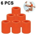 thumbnail image 2 of Paquete de 6 muñequeras deportivas, muñequeras absorbentes para fútbol, baloncesto Feliz Sencillez, 2 of 5