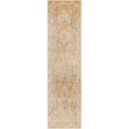 thumbnail image 1 of Unique Loom Isabella High-Low Pile Border Rug 2' 7 x 10' Runner Beige/Orange, 1 of 1