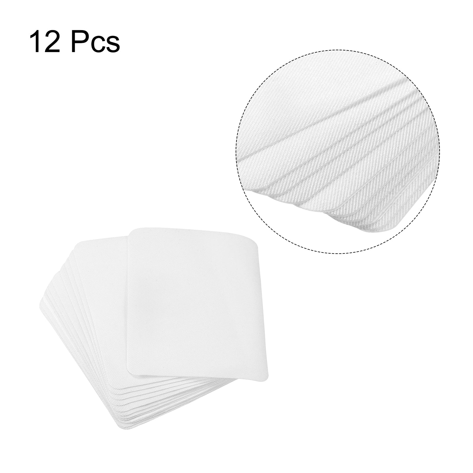 Unique Bargains Fabric Patch Iron-on Patches for Hole Repairing and Decoration White