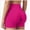 Hot Pink, variant on HCNTES Workout Biker Shorts Women High Waisted Tummy Control Spandex Booty Volleyball Shorts for Yoga Dance (Wine,L)