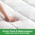 GOGREEN Waterproof Extra Thick Mattress Topper King Size, Breathable
