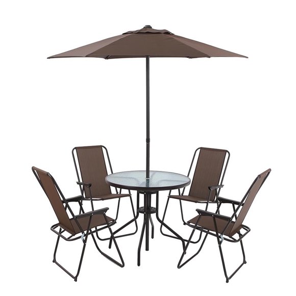 Comedor de Jardín Mainstays Cocam 6 Piezas Chocolate