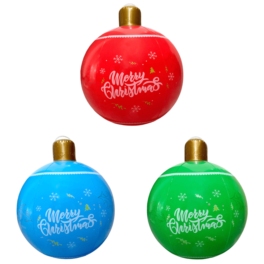 Grand Adornos De Baile De Navidad Para Al Aire Libre: 45 Cm Bola De Navidad Inflable PVC Decoración Gigante Juguete Al Aire Libre Ristente A La Intemperie Del Clima De 24,95 € | DHgate