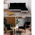 thumbnail image 6 of Pure Black Couch Cushion Covers Stretch, Washable Sofa Seat Covers Individual Seat Cushion Sofa Slipcovers Simple Solid Color Couch Cover Furniture Protector S-3PCS, 6 of 7