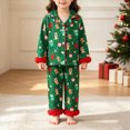 thumbnail image 2 of KPOPLK Toddler Baby Girls Pajamas Christmas Cute Santa Pjs Long Sleeve Button Snug fit 1T 2T 3T 4T 2Pcs Soft Jammies,Size 6-12 Months, 2 of 9