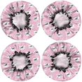 thumbnail image 2 of Shower Caps,Pink Halloween Skulls Waterproof Shower Cap for Women 4 Pieces,Double Reusable Hair Cover for Shower PEVA Elastic Stretch Hem, 2 of 7