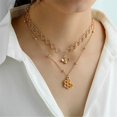thumbnail image 2 of Temperament Female Round Mesh Stereo Bee Earrings Silver Plated Necklace, 2 of 5