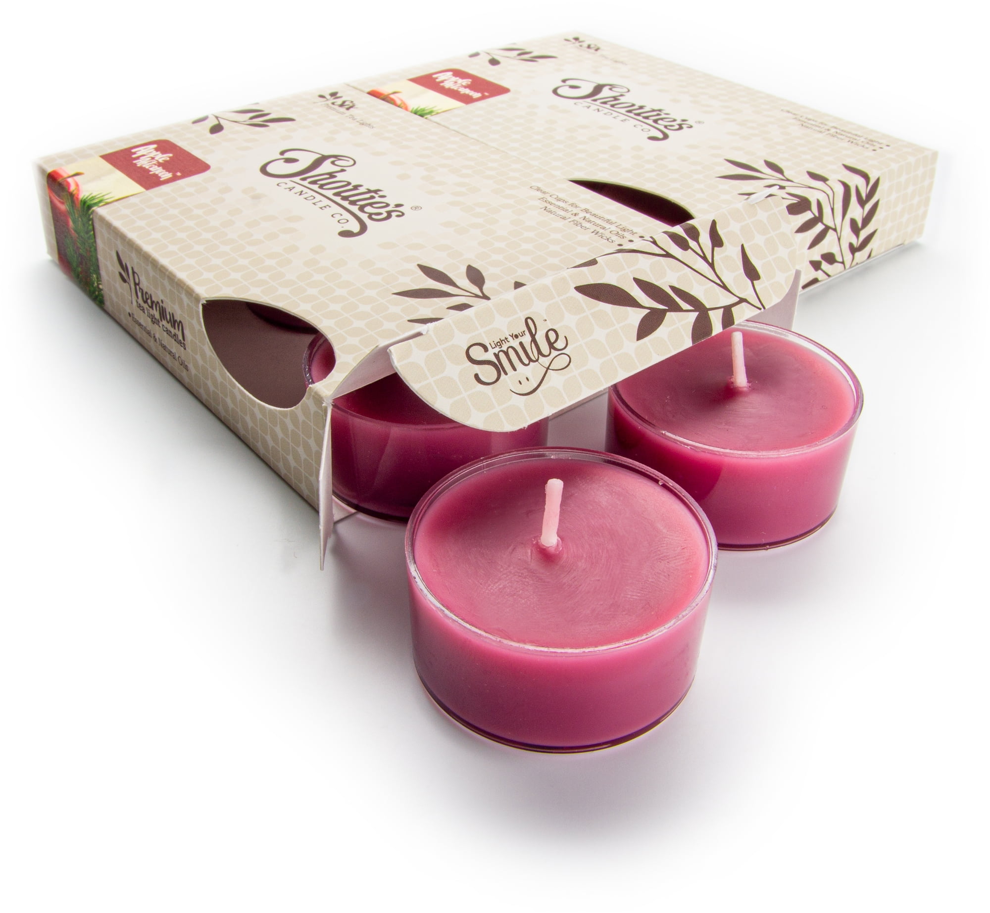 Apple Afternoon Tealight Candles Multi Pack (12 Dark Red Highly Scented