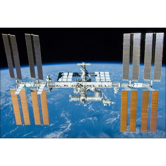 24"x36" Gallery Poster, International Space Station after undocking of STS-132. 2010