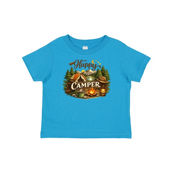 Inktastic Happy Camper Camping Outdoors Boys or Girls Baby T-Shirt
