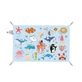 thumbnail image 3 of Manta de pícnic al aire libre, estera de Camping, estera de playa de poliéster rectangular multiusos, resistente al agua para parque, jardín, césped, 145x100cm, 3 of 8