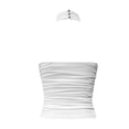 thumbnail image 6 of WEIGFI Women'S Vest Undershirts Basic Sleeveless Open Back Stretch Halter Neck Solid Color Summer Casual Wear Comfort Trendy Street Tops,White,S, 6 of 6