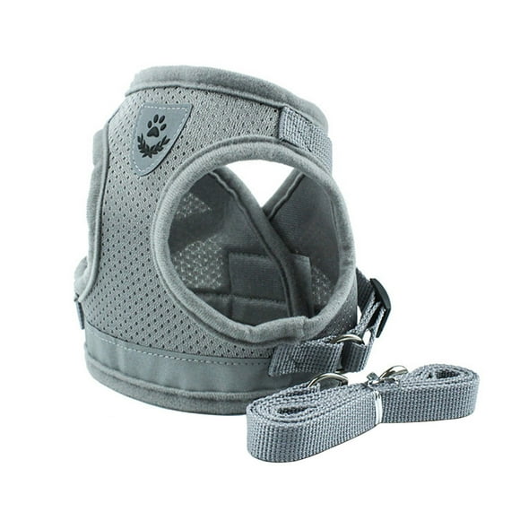 Yeacher Dog Harness No-Pull Pet Harness Step-in Air Dog Harness, Soft Mesh Cat Harness, Step in Vest Harness Adjustable Outdoor Pet Vest, Reflective Harness for Pet Puppy , (Silver gray,M)