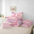 thumbnail image 4 of Erosebridal Cute Axolotl Sheet Set Queen Size,Kawaii Salamander Painting Bedding Set Bedroom Decor Pink Cherry Blossoms Comforter 7 Pieces Ocean Sealife Fitted Sheet, 4 of 5