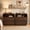 Walnut, variant on Hiaso 2 Drawers Nightstand with Charging Station, Small Sofa Table with Storage Open Shelf, Wooden Storage Cabinet for Living Room, Black Finish