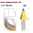 thumbnail image 7 of BE-TOOL 1/2 Router Bit Set Radius Round Over Edge Forming Router Bit Yellow, 7 of 7