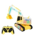 thumbnail image 5 of 2.4GHz Remote Control Excavator Toy Light Up Simulation Sound Transparent Gear Full Function RC Construction Vehicles, 5 of 15