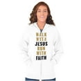 thumbnail image 4 of Walk With Jesus Christ Run Religious Zip Up Hoodie Men's Women's Brisco Brands S, 4 of 6